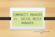 Community manager vs social media