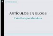 Fran bravo gestión de presencia en internet - BLOGS - Cata Enrique Mendoza