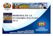 memoria anual del crecimiento ECONOMICO BOLIVIA 2013