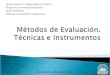 Metodos de Evaluacin Instrumentos