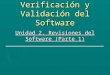Validacion y verificacion  Inspecciones de Software.ppt