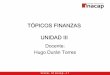 Tópicos de Finanzas Unidad 3 Análisis de Riesgo