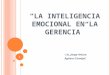 Inteligencia Emocional en La Gerencia.[1]
