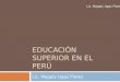 Educación Superior en El Perú