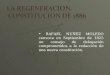 La Regeneración y La Constitución de 1886
