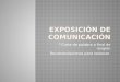 Exposición de Comunicación
