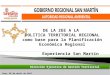 De la ZEE  a la Política Territorial Regional como base para la Planificación Económica Regional  -Experiencia San Martin