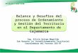 Balance y desafíos del proceso de Ordenamiento y Gestión del Territorio en el Departamento de Cajamarca