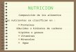 Nutricion (Composicion de los Alimentos)