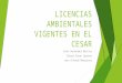 Licencias Ambientales Vigentes en El Cesar