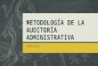 Metodología de La Auditoría Administrativa