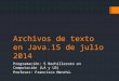 Archivos de Texto Java