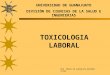 Clase 28 Toxicologia Laboral