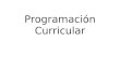 Programación Curricular 3 años-2012