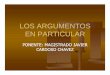 Argumentacion juridica. Los argumentos en particular - Javier Cardoso Chávez