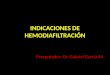 INDICACIONES DE HEMODIAFILTRACIÓN