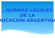 Normas Legales de la educacion argentina y bomnaerense. Prof. Carlos Bernardez