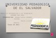 Universidad pedagogica de el salvador