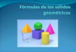 Fórmulas de los sólidos geométricos