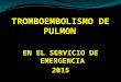 TEP EN EL SERVICIO DE EMERGENCIA 2015