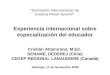 Experiencia internacional sobre especialización del educador