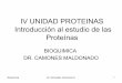 Clase de Bioquimica No 13 Unidad Proteinas Generalidades