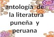 ANTOLOGIA DE LA LITERATURA PERUANA PUNEÑA