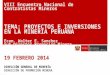 6) Proyectos e Inversiones en La Mineria Peruana (Walter Sanchez - Mem)