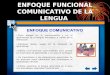 Enfoque Funcional y Comunicativo de La Lengua
