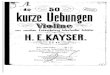 VIOLINO - ESTUDOS - H. E. Kayser - Opus 44 - Kurze Vebungen Fr Violino
