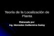 Teoría de La Localización de Planta