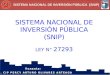 1. Conferencia - SNIP x UNASAM (Ing. CIP Percy Olivares) 33333