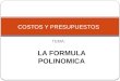 Formula Polinomica ppt