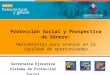 Secretaría Ejecutiva Sistema de Protección Social Protección Social y Perspectiva de Género: Herramientas para avanzar en la igualdad de oportunidades