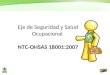 Eje de Seguridad y Salud Ocupacional NTC-OHSAS 18001:2007
