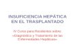 INSUFICIENCIA HEPÁTICA EN EL TRASPLANTADO IV Curso para Residentes sobre: «Diagnóstico y Tratamiento de las Enfermedades Hepáticas»