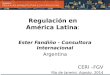 Regulación en América Latina : Ester Fandiño - Consultora Internacional Argentina CERI –FGV Río de Janeiro, Agosto. 2014
