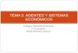 Colegio Salesianos Atocha 1º Economía Marta Montero Baeza TEMA 3. AGENTES Y SISTEMAS ECONÓMICOS