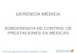GERENCIA MÉDICA SUBGERENCIA DE CONTROL DE PRESTACIONES EN MÉDICAS