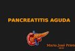 PANCREATITIS AGUDA Maria José Prieto 2011. PANCREATITIS AGUDA Inflamación aguda de una glándula pancreática previamente sana, por una inadecuada activación