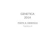 GENETICA 2014 PARTE II: HERENCIA Teórica 4. TÉRMINOS GENETICOS IMPORTANTES GenFactor hereditario (Región del DNA) que participa en determinar una característica