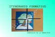 ITINERARIO FORMATIVO DOMINICAS DE LA ANUNCIATA. ITINERARIO FORMATIVO Principios fundamentales:  La  La formación es considerada como realidad dinámica