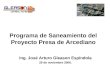 Programa de Saneamiento del Proyecto Presa de Arcediano Ing. José Arturo Gleason Espíndola 29 de noviembre 2006