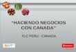“ HACIENDO NEGOCIOS CON CANADA ” TLC PERU - CANADA
