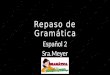 Repaso de Gramática Español 2 Sra.Meyer ARTICULOS