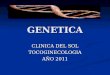 GENETICA CLINICA DEL SOL TOCOGINECOLOGIA AÑO 2011
