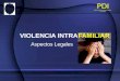 PDI Policía de Investigaciones de Chile Aspectos Legales VIOLENCIA INTRA FAMILIAR