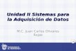 1 Unidad II Sistemas para la Adquisición de Datos M.C. Juan Carlos Olivares Rojas