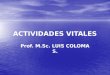 ACTIVIDADES VITALES Prof. M.Sc. LUIS COLOMA S. REPRODUCCION REPRODUCCION Es la capacidad de formar nuevos organismos a partir de otros ya existentes