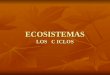 ECOSISTEMAS LOS C ICLOS. ECOSISTEMA Los ecosistemas son sistemas complejos como el bosque, el río o el lago, formados por una trama de elementos físicos